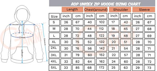 Hoodie Sizing Chart - Dragon Ball Z Store