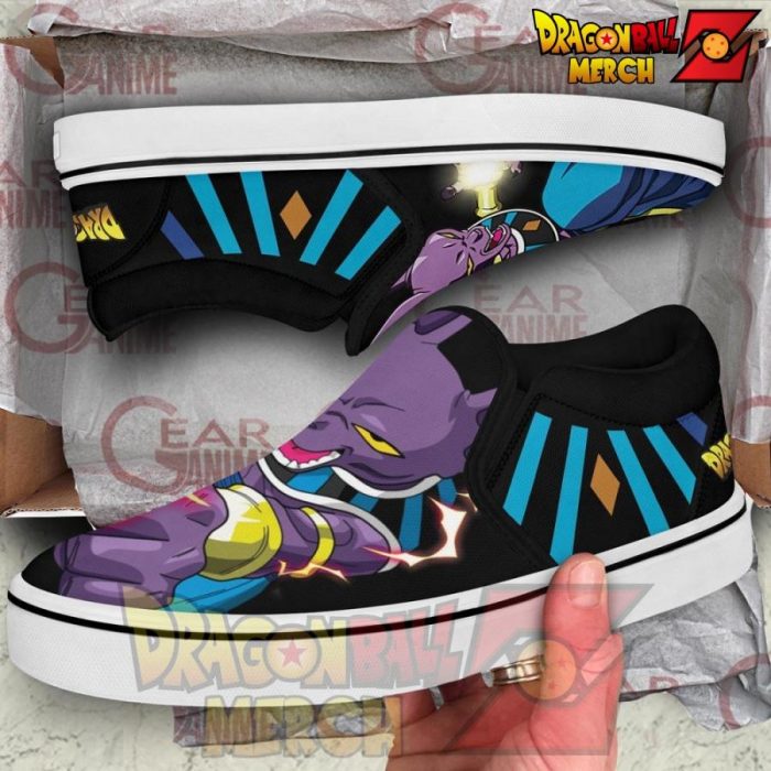 Beerus Slip-On Shoes Dragon Ball Custom Anime Pn11 Slip-On