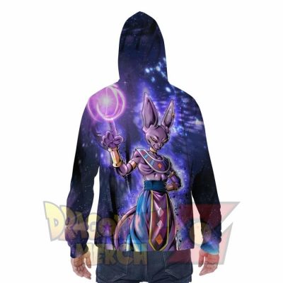 Beerus Sama Hoodie With Face Mask Fashion - Aop