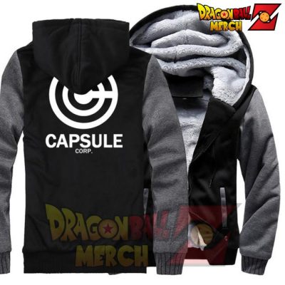 Dbz Capsule Corp Fleece Jacket Black Gray / S