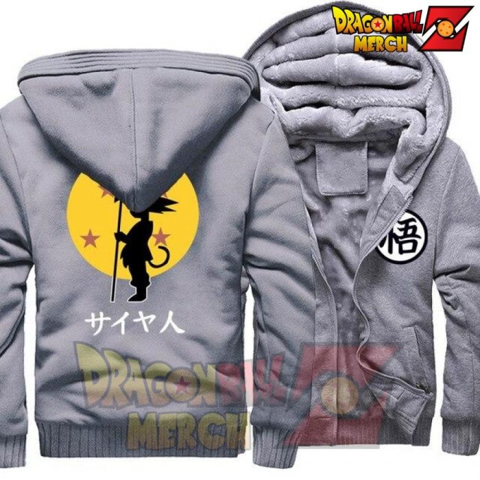 Dbz Goku Kid Fleece Jacket Gray / S
