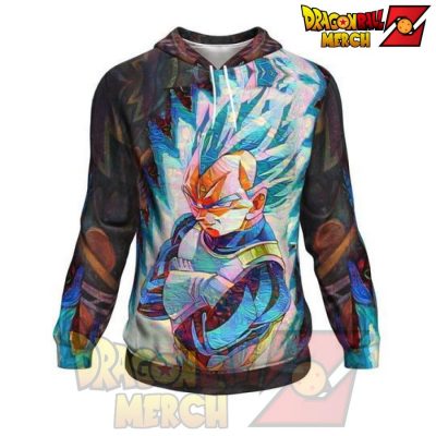 Super Saiyan 5 Goku SSJ5 Space Galaxy 3D Blue Fashion Hoodie — DBZ