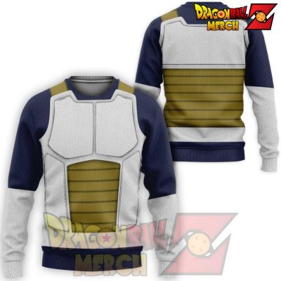 Dragon Ball Z Prince Vegeta Costume Uniform Hoodie Sweater / S All Over Printed Shirts