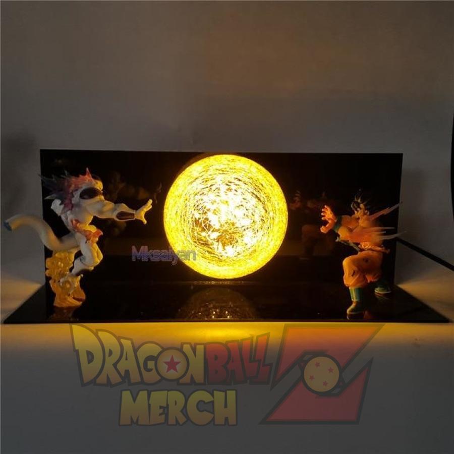 RARE Dragon Ball Z VEGETA & GOKU Power Up Led Light Lamp Action Figure Whole Set
