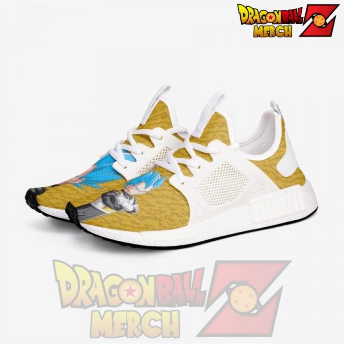 Dragon Ball Z Vegeta Super Saiyan Blue Custom Nomad Shoes 3 / White Mens
