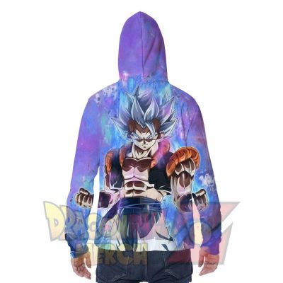 Gogeta Blue Hoodie With Face Mask Fashion - Aop