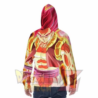 Gogeta God Hoodie With Face Mask Fashion - Aop