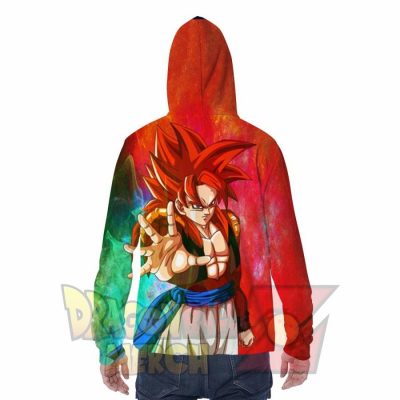 Gogeta Power Hoodie With Face Mask Fashion - Aop