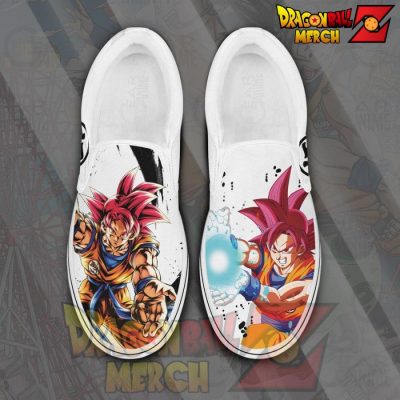 Goku God Slip-On Shoes Dragon Ball Custom Anime Pn11 Men / Us6 Slip-On