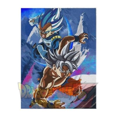 Goku Ultra Instinct & Vegeta Blue Evolution Canvas Painting 70X100Cm (No Frame) / Painting Only