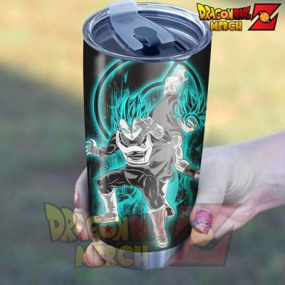 Goku Vegeta Blue Dragon Ball Super Tumbler - Perfect Gift Stainless Traveling Mugs Tumbler
