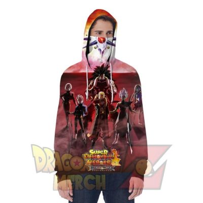 Super Dragon Ball Heroes Hoodie With Face Mask S Fashion - Aop