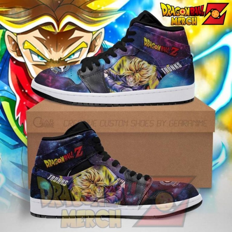 Trunks Jordan Sneakers Galaxy Custome Shoes No.1 - Dragon Ball Z Merch