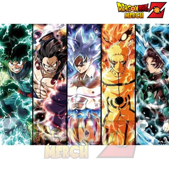 Unframed Anime Poster Deku Luffy Goku Naruto Tanjirou Wall Picture