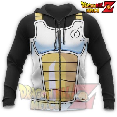 Vegeta Saiyan Battle Armor Dragon Ball Super Apparel Zip Hoodie / S All Over Printed Shirts