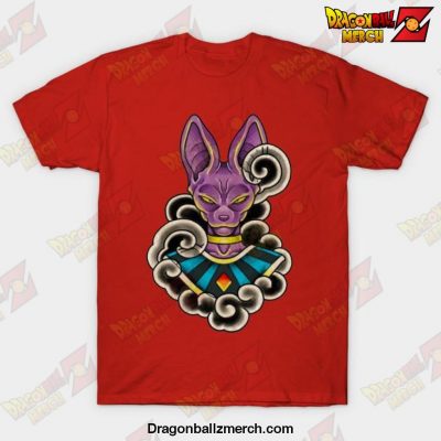Beerus Anime T-Shirt Red / S