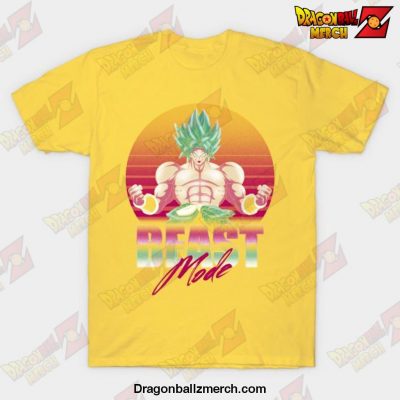 Broly Beast Mode Saiyan T-Shirt Yellow / S