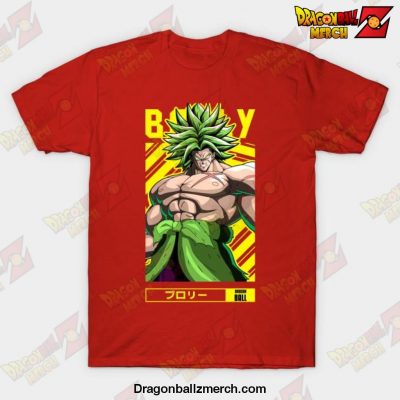 Dragon Ball Broly Anime Design Ver.2 T-Shirt Red / S