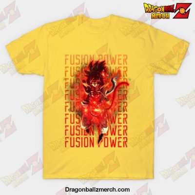 Dragon Ball Gogeta Ssj4 Fusion Power T-Shirt Yellow / S