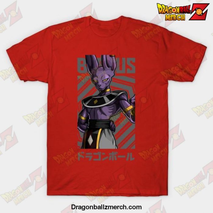 Dragon Ball Super Beerus Anime Design T-Shirt Red / S