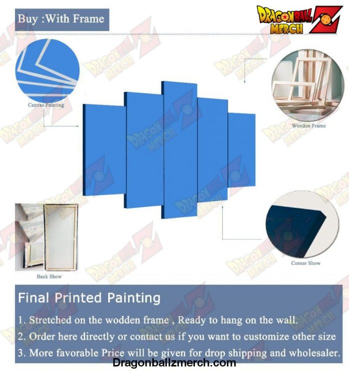 Dragon Ball Z 5 Piece Wall Art Canvas