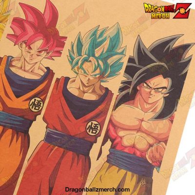 Dragon Ball Z Goku All Form Poster - Dragon Ball Z Store