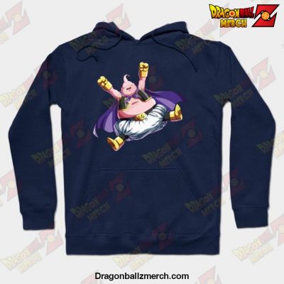 Funny Happy Cute Majin Buu Dragon Ball Hoodie Navy Blue / S