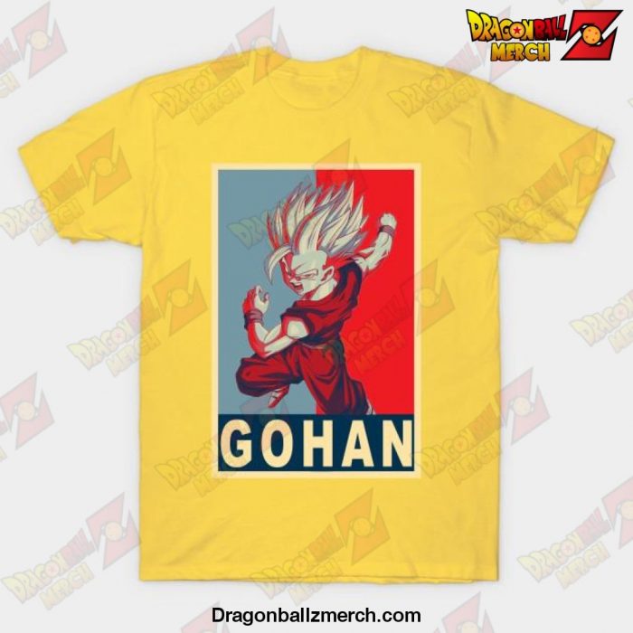 Gohan Poster T-Shirt Yellow / S