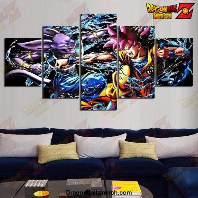 Goku VS Beerus DBZ Anime Canvas Wall Art