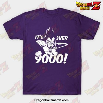 Its Over 9000 Vegeta T-Shirt Purple / S