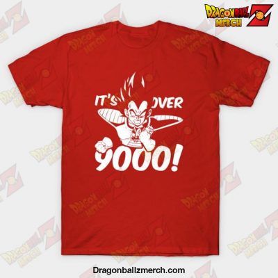 Its Over 9000 Vegeta T-Shirt Red / S