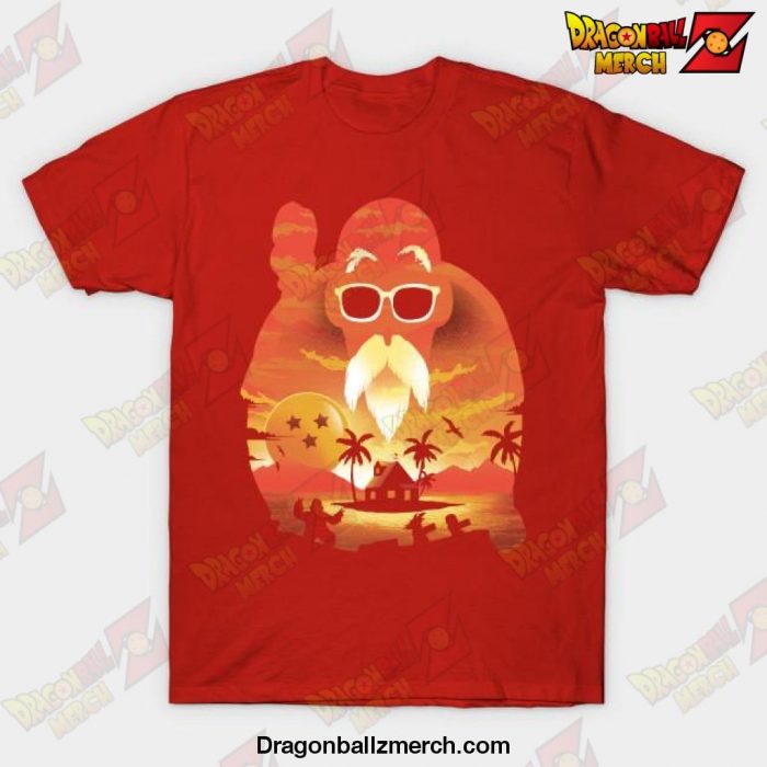 Master Roshi Kame Sunset T-Shirt Red / S