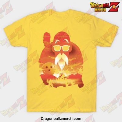 Master Roshi Kame Sunset T-Shirt Yellow / S