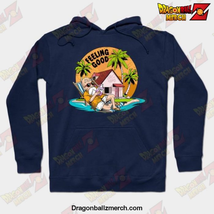 Master Roshi Stay At Home And Feel So Good Hoodie Navy Blue / S
