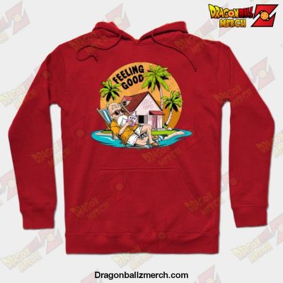 Master Roshi Stay At Home And Feel So Good Hoodie Red / S