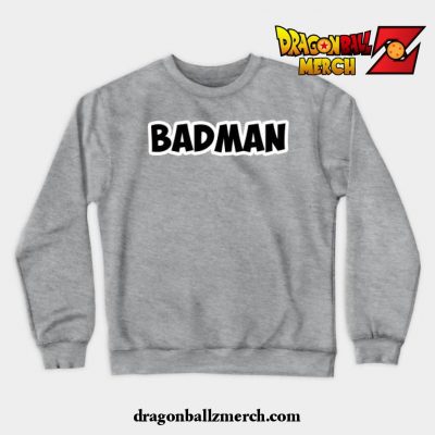Badman Vegeta (Back) Crewneck Sweatshirt Gray / S