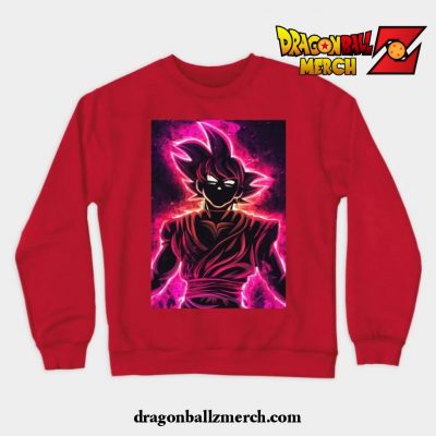 Black Goku Crewneck Sweatshirt Red / S