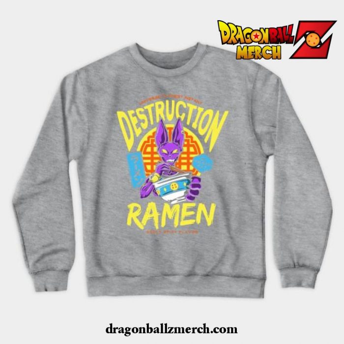 Destruction Ramen Crewneck Sweatshirt Gray / S