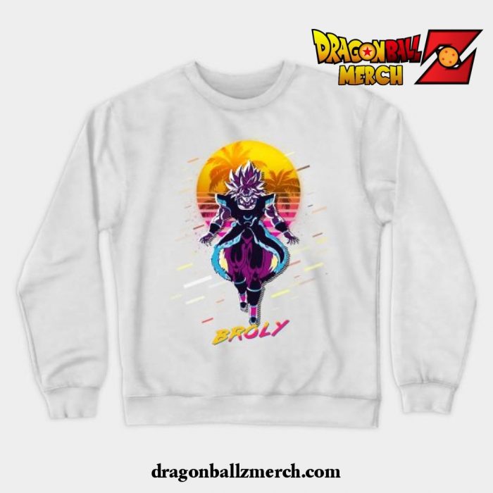 Dragon Ball Super Broly Vintage V1 Crewneck Sweatshirt White / S