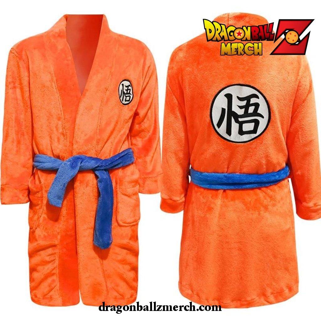 Dragon Ball Z Flannel Bath Robe Warm Sleepwear Anime Cosplay Bathrobe Nightwear 