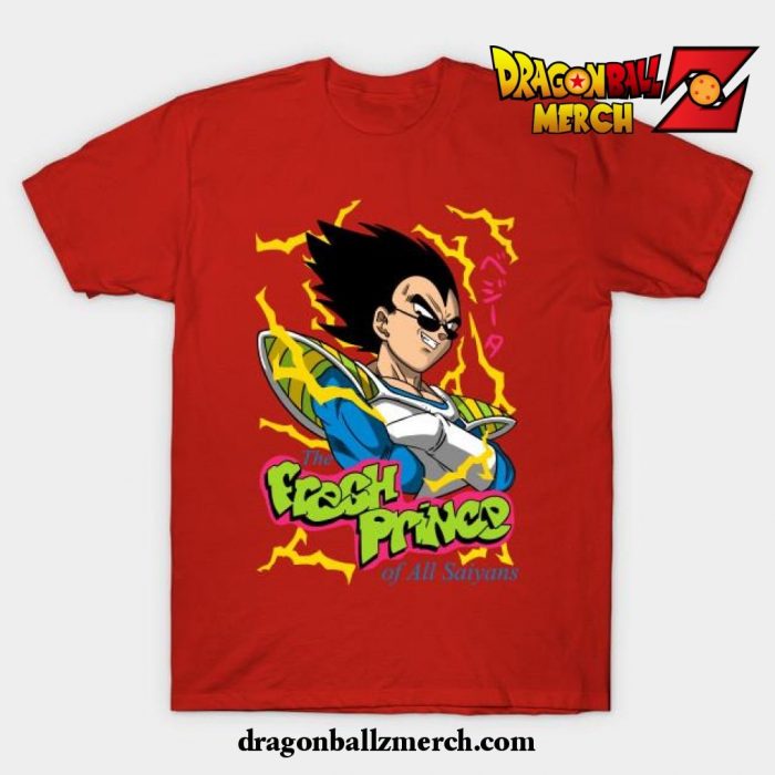 Fresh Prince Of All Saiyans T-Shirt Red / S