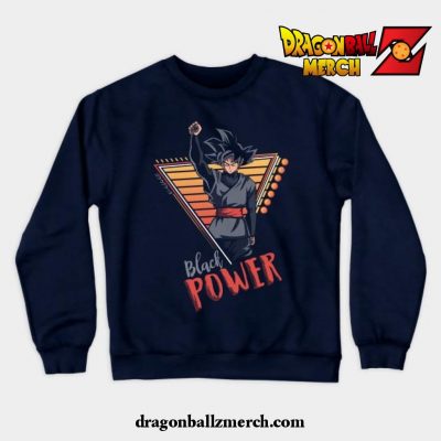 Goku Black Power Crewneck Sweatshirt Navy Blue / S