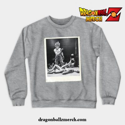 Goku V Frieza - Ali Edition Crewneck Sweatshirt Gray / S
