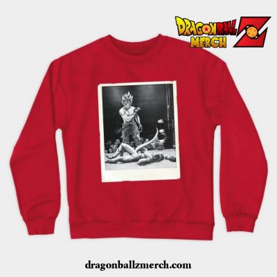 Goku V Frieza - Ali Edition Crewneck Sweatshirt Red / S