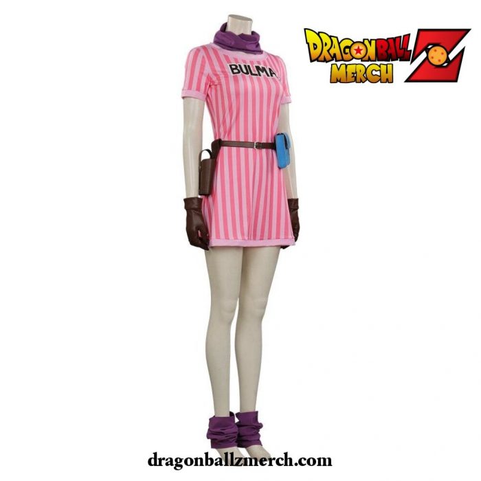New Bulma Cosplay Costume Pink Dress