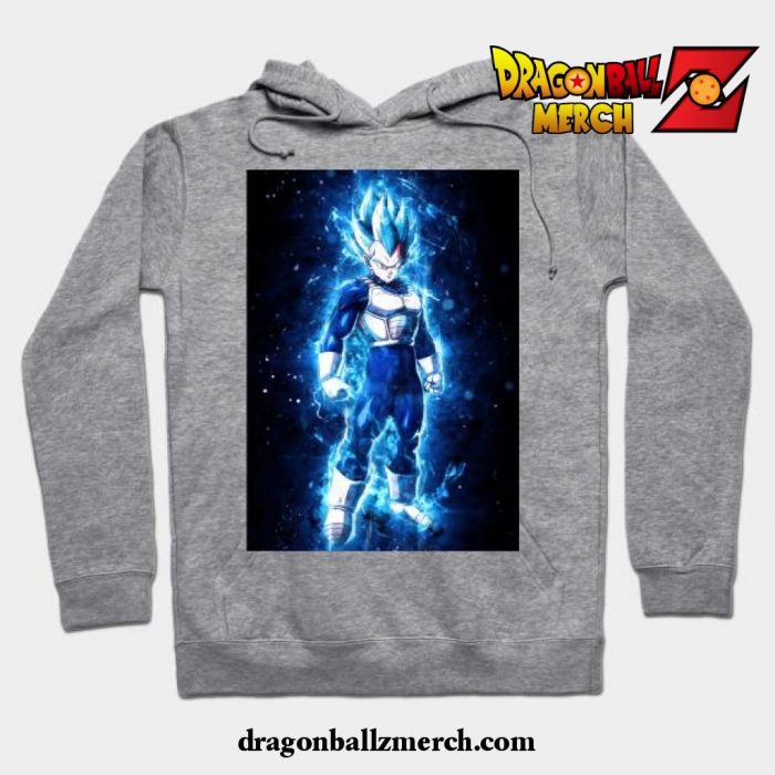 Super Saiyan Blue Vegeta Hoodie Gray / S