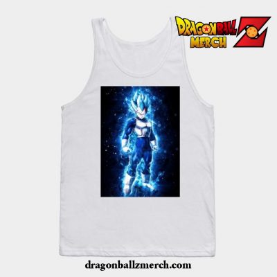 Super Saiyan Blue Vegeta Tank Top White / S