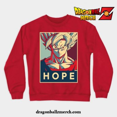 Super Saiyan Goku Crewneck Sweatshirt Red / S