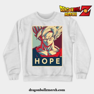 Super Saiyan Goku Crewneck Sweatshirt White / S