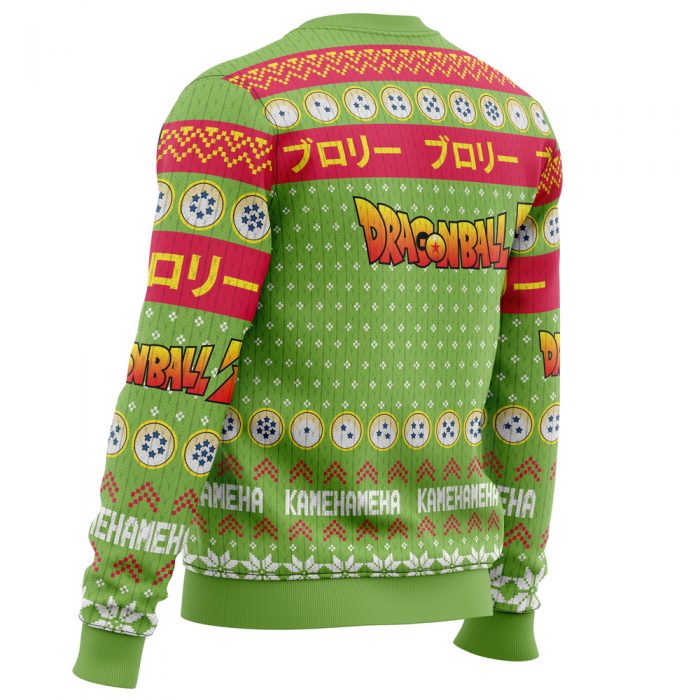 Christmas Broly Dragon Ball Z men sweatshirt SIDE BACK mockup - Dragon Ball Z Store